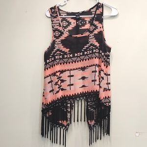 Rue 21 sheer tank, high low split in back